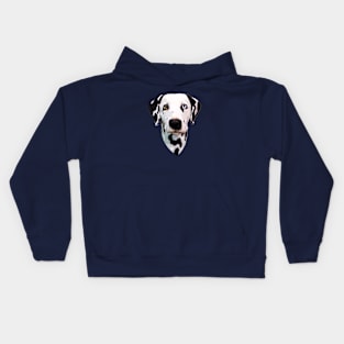 Dalmatian Dog Spotted Puppy Blue Orange eyes Kids Hoodie